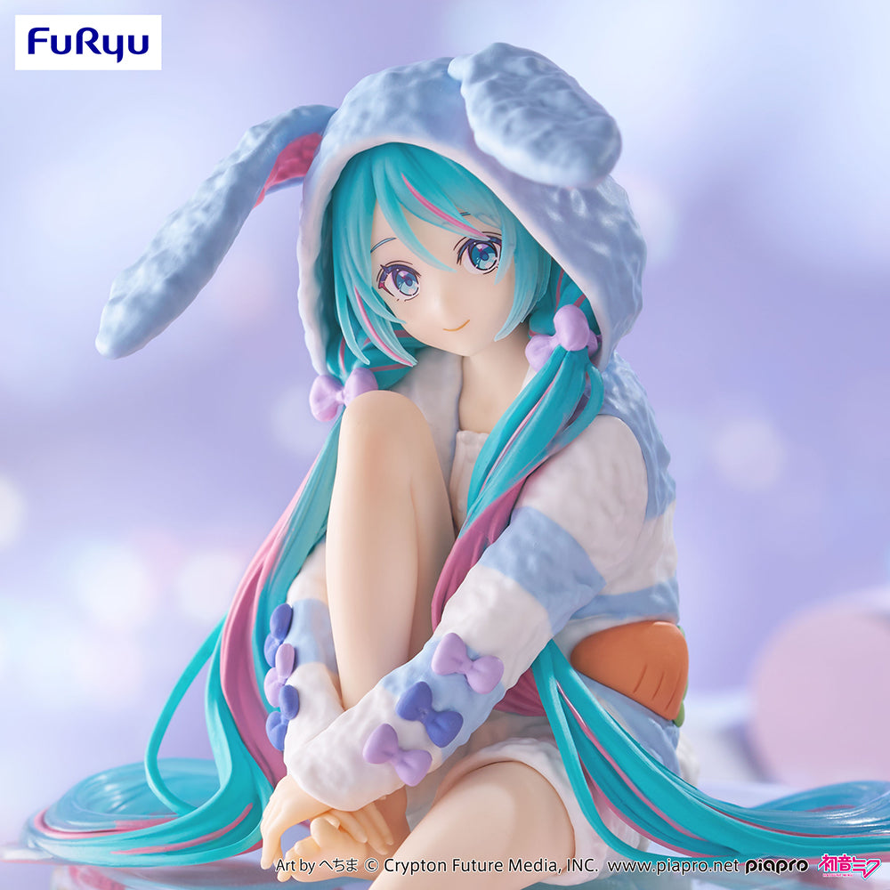 Hatsune Miku - Noodle Stopper Prize Figure - Rabbit Ear Hood Pajama Blue Color ver.