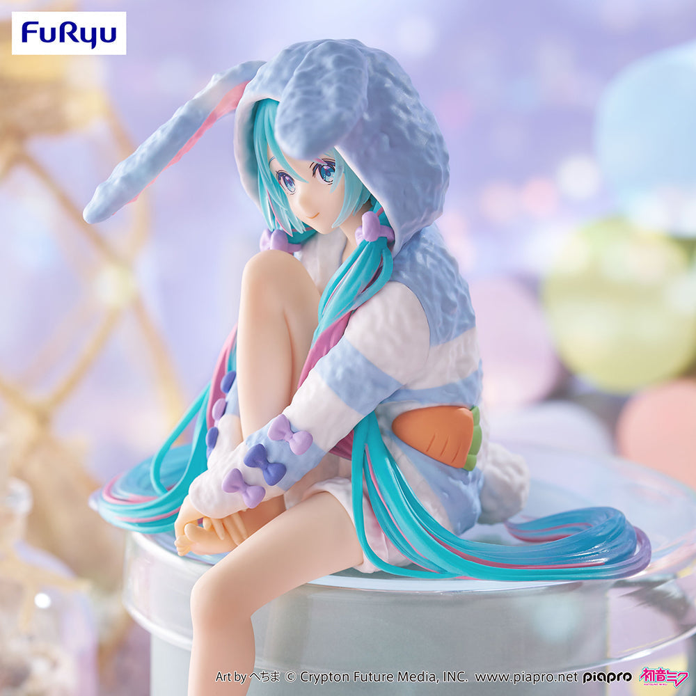 Hatsune Miku - Noodle Stopper Prize Figure - Rabbit Ear Hood Pajama Blue Color ver.