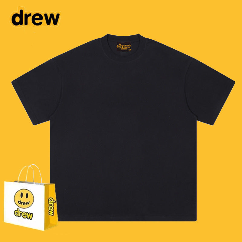 Drew T-shirts Short Sleeve T-shirt Smiley Face Letter Print