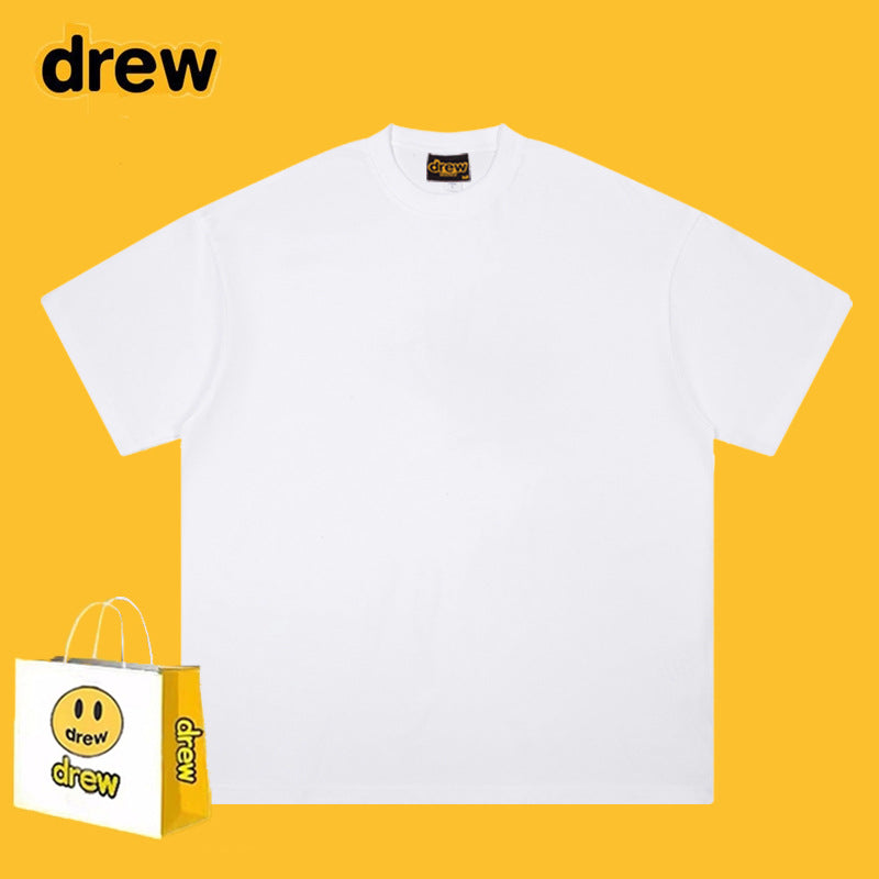 Drew T-shirts Short Sleeve T-shirt Smiley Face Letter Print